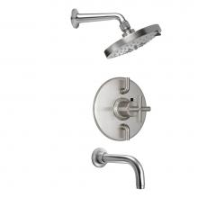 California Faucets KT05-65.18-PC - Tiburon Styletherm 1/2'' Thermostatic Shower System with Showerhead and  Tub Spout