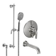 California Faucets KT06-30K.25-RBZ - Descanso Styletherm 1/2'' Thermostatic Shower System with Hand Shower Slide Bar and Tub