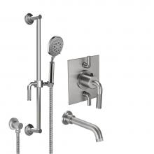 California Faucets KT06-30K.25-PC - Descanso StyleTherm® 1/2'' Thermostatic Shower System with Handshower Slide Bar and