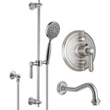 California Faucets KT06-33.25-PC - Montecito StyleTherm® 1/2'' Thermostatic Shower System with Handshower Slide Bar an