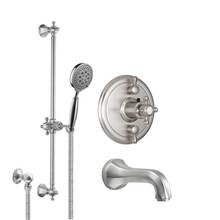 California Faucets KT06-47.25-RBZ - Monterey  Styletherm 1/2'' Thermostatic Shower System with Hand Shower Slide Bar and Tub