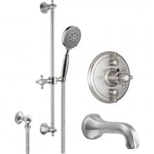 California Faucets KT06-47.25-PC - Monterey StyleTherm® 1/2'' Thermostatic Shower System with Handshower Slide Bar and