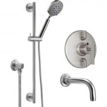 California Faucets KT06-66.25-PC - Tiburon StyleTherm® 1/2'' Thermostatic Shower System with Handshower Slide Bar and