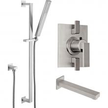 California Faucets KT06-77.25-PC - Morro Bay StyleTherm® 1/2'' Thermostatic Shower System with Handshower Slide Bar an