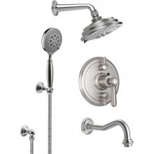 California Faucets KT07-33.25-PC - Montecito StyleTherm® 1/2'' Thermostatic Shower System with Handshower Hook and Tub