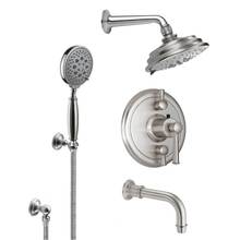 California Faucets KT07-48.25-RBZ - Miramar Styletherm 1/2'' Thermostatic Shower System with Hand Shower Hook and Tub Spout