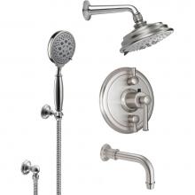 California Faucets KT07-48.25-PC - Miramar StyleTherm® 1/2'' Thermostatic Shower System with Handshower Hook and Tub S