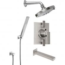 California Faucets KT07-77.25-PC - Morro Bay StyleTherm® 1/2'' Thermostatic Shower System with Handshower Hook and Tub