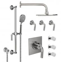 California Faucets KT08-30K.25-PC - Descanso StyleTherm® 3/4'' Thermostatic Shower System with Body Spray, Handshower o