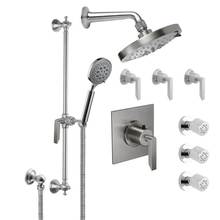 California Faucets KT08-45.25-RBZ - Rincon Bay Styletherm 3/4'' Thermostatic Shower System with Body Spray, Hand Shower on S