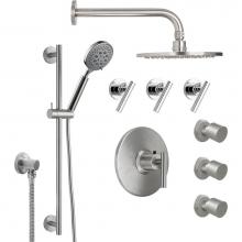 California Faucets KT08-66.25-PC - Tiburon StyleTherm® 3/4'' Thermostatic Shower System with Body Spray, Handshower on