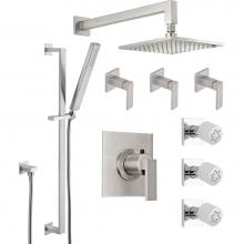 California Faucets KT08-77.25-PC - Morro Bay StyleTherm® 3/4'' Thermostatic Shower System with Body Spray, Handshower