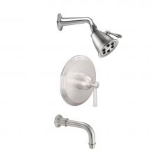 California Faucets KT10-48.25-PC - Miramar Pressure Balance Shower System with Single Showerhead and Tub Spout