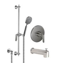 California Faucets KT11-45.25-PC - Rincon Bay Pressure Balance Shower System with Hand Shower on Slide Bar and Tub Spout