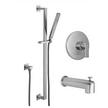 California Faucets KT11-77.25-PC - Morro Bay Pressure Balance Shower System with Hand Shower on Slide Bar and Tub Spout