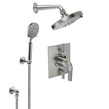 California Faucets KT12-30K.25-RBZ - Descanso Styletherm 1/2'' Thermostatic Shower System with Shower Head and Hand Shower on