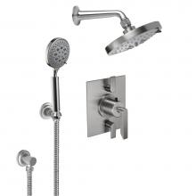 California Faucets KT12-45.25-PC - Rincon Bay StyleTherm® 1/2'' Thermostatic Shower System with Showerhead and Handsho