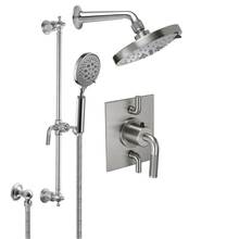 California Faucets KT13-30K.25-RBZ - Descanso Styletherm 1/2'' Thermostatic Shower System with Showerhead and Hand Shower on