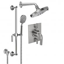 California Faucets KT13-30K.25-PC - Descanso StyleTherm® 1/2'' Thermostatic Shower System with Showerhead and Handshowe