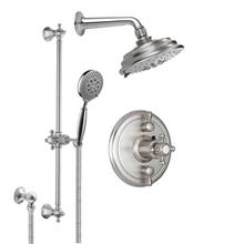 California Faucets KT13-47.25-RBZ - Monterey  Styletherm 1/2'' Thermostatic Shower System with Showerhead and Hand Shower on