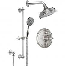 California Faucets KT13-47.25-PC - Monterey StyleTherm® 1/2'' Thermostatic Shower System with Showerhead and Handshowe