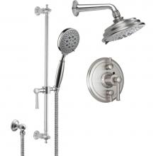 California Faucets KT13-48.25-PC - Miramar StyleTherm® 1/2'' Thermostatic Shower System with Showerhead and Handshower