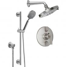 California Faucets KT13-66.25-PC - Tiburon StyleTherm® 1/2'' Thermostatic Shower System with Showerhead and Handshower