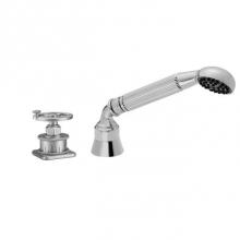 California Faucets TO-85W.15.20-RBZ - Industrial Handshower & Diverter Trim Only for Roman Tub - Wheel Handle