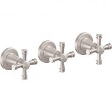 California Faucets TO-C103XL-PC - 3 Handle Tub and Shower Trim Only