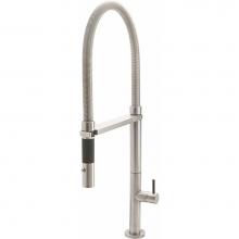 California Faucets K50-150-BSST-PC - Culinary Pull-Out Kitchen Faucet with Button Sprayer