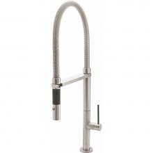 California Faucets K50-150-BST-PC - Culinary Pull-Out Kitchen Faucet with Button Sprayer