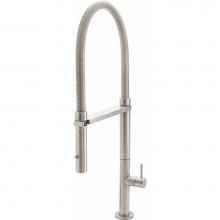 California Faucets K50-150-SST-PC - Culinary Pull-Out Kitchen Faucet with Button Sprayer