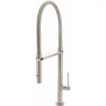 California Faucets K50-150-ST-PC - Culinary Pull-Out Kitchen Faucet with Button Sprayer