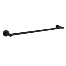 Huntington Brass Y1180249 - Euro Towel Bar In Matte Black Finish