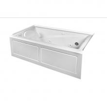 Mansfield Plumbing 5524L - Barrett Alcove LH Swirl-way Bathtub