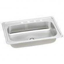 Elkay CRS3322X - 20 Gauge 33'' X 22'' X 7'' Single Bowl Kitchen Sink