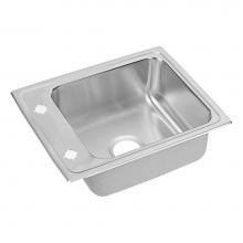 Elkay DRKR22171 - Lustertone Classic Stainless Steel 22'' x 17'' x 7-5/8'', 1-Hole Sin