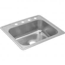 Elkay DXR25220 - Dayton Stainless Steel 25'' x 22'' x 8-3/16'', Single Bowl Drop-in S