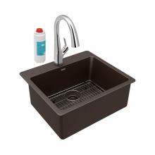 Elkay ELG2522MC0FLC - Quartz Classic 25'' x 22'' x 9-1/2'', Single Bowl Drop-in Sink Kit w