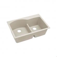 Elkay ELGH3322RBQ0 - Quartz Classic 33'' x 22'' x 10'', Offset 60/40 Double Bowl Drop-in