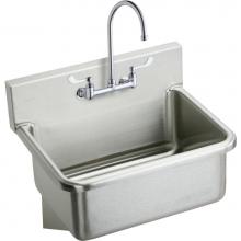 Elkay EWS2520W4C - Stainless Steel 25'' x 19.5'' x 10-1/2'', Wall Hung Single Bowl Hand