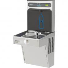 Elkay HTHB-HVRGRN8-NF - Halsey Taylor HydroBoost Bottle Filling Station, & Single Vandal-Resistant Cooler, High Effici