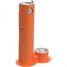 Elkay LK4400DBORN - Outdoor Fountain Pedestal with Pet Station Non-Filtered, Non-Refrigerated Orange