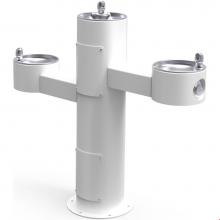 Elkay LK4430WHT - Outdoor Fountain Tri-Level Pedestal Non-Filtered, Non-Refrigerated White