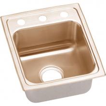 Elkay LR13163-CU - CuVerro Antimicrobial Copper 13'' x 16'' x 7-5/8'', Single Bowl Drop