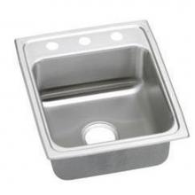 Elkay LR1720X - 18 Gauge 17'' X 20'' X 7.625'' Single Bowl Kitchen Sink