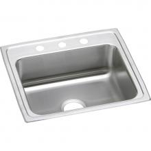 Elkay LR2219MR2 - Lustertone Classic Stainless Steel 22'' x 19-1/2'' x 7-5/8'', MR2-Ho