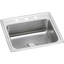 Elkay LR2219PD1 - Lustertone Classic Stainless Steel 22'' x 19-1/2'' x 7-5/8'', Single