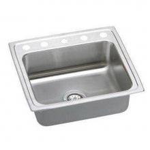 Elkay LR2219X - 18 Gauge 22'' X 19.5'' X 7.6'' Single Bowl Kitchen Sink