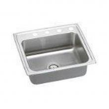 Elkay LR2522X - 18 Gauge Stainless Steel 25'' X 22'' X 8.125'' Single Bowl Top Mount